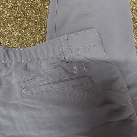 Under Armour Showdown Coach's Golf Pants Men 38x30 Gray Nylon Blend Straight Leg - Picture 14 of 15